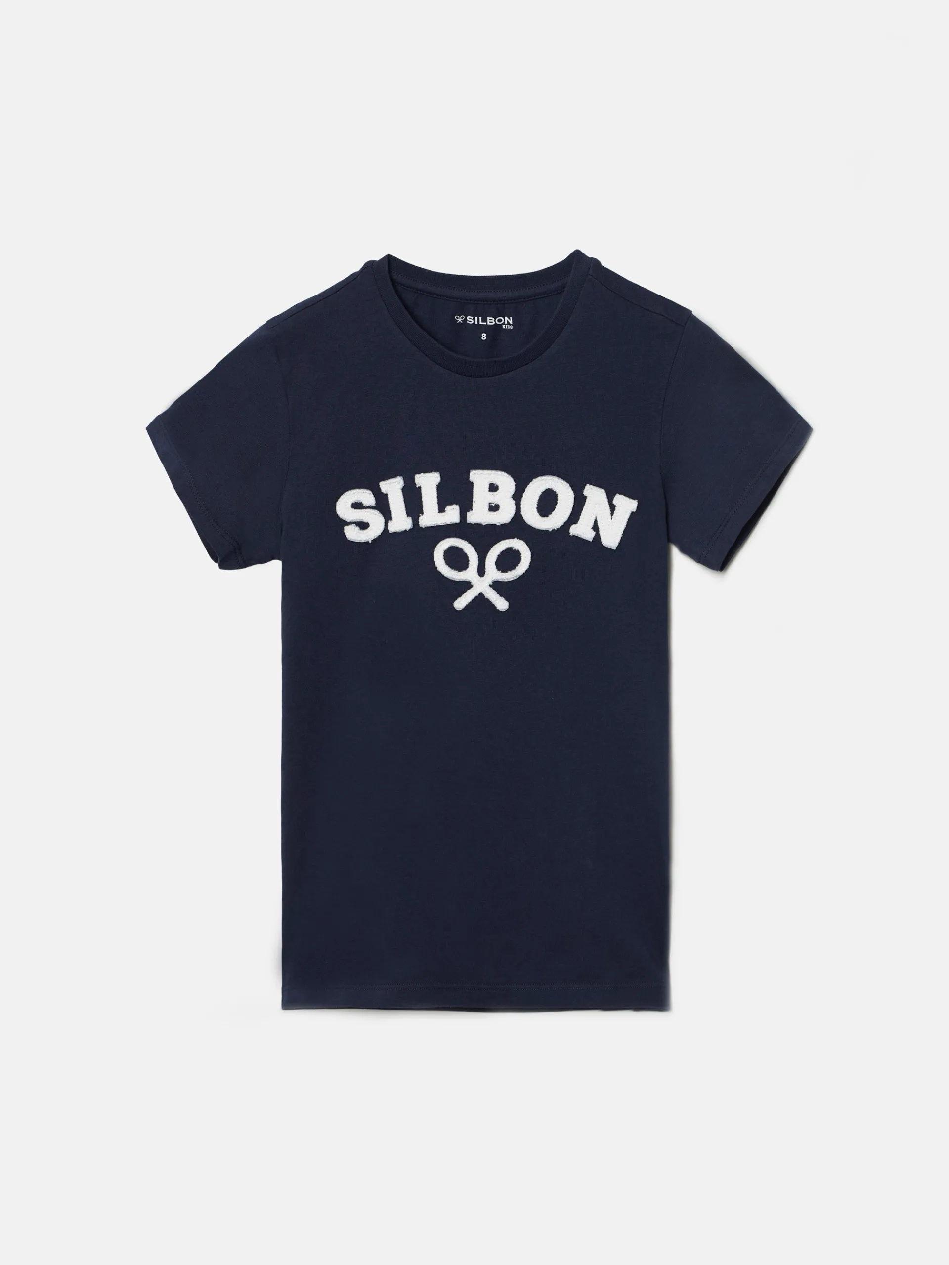 Silbon Camisetas-Camiseta kids raqueta media azul marino Azul marino