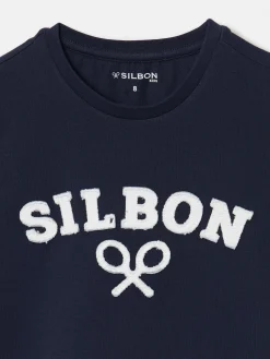 Silbon Camisetas-Camiseta kids raqueta media azul marino Azul marino