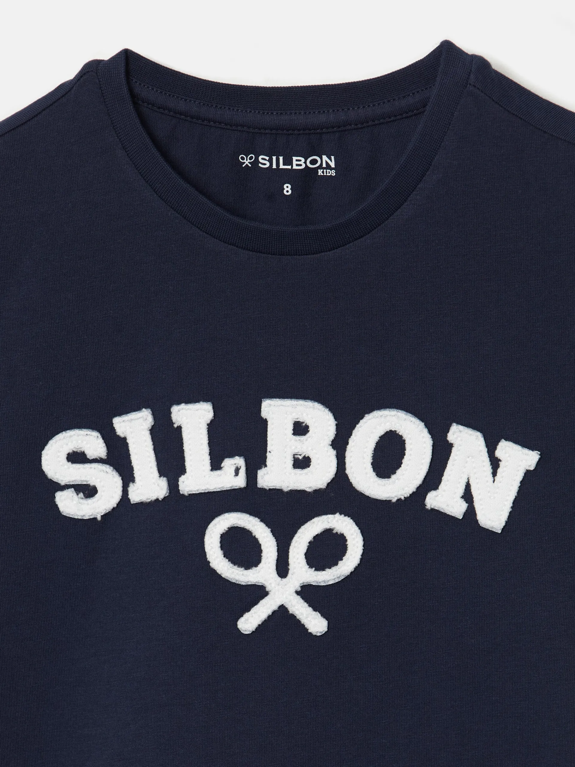 Silbon Camisetas-Camiseta kids raqueta media azul marino Azul marino