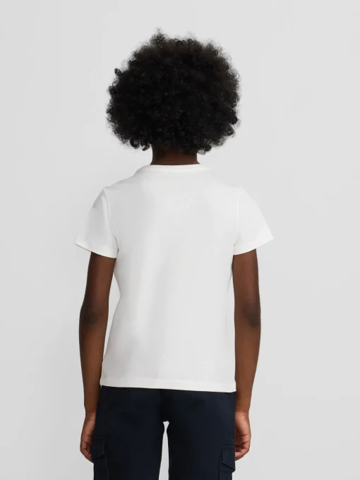 Silbon Camisetas|Chándal-Camiseta kids raqueta media blanca Blanco