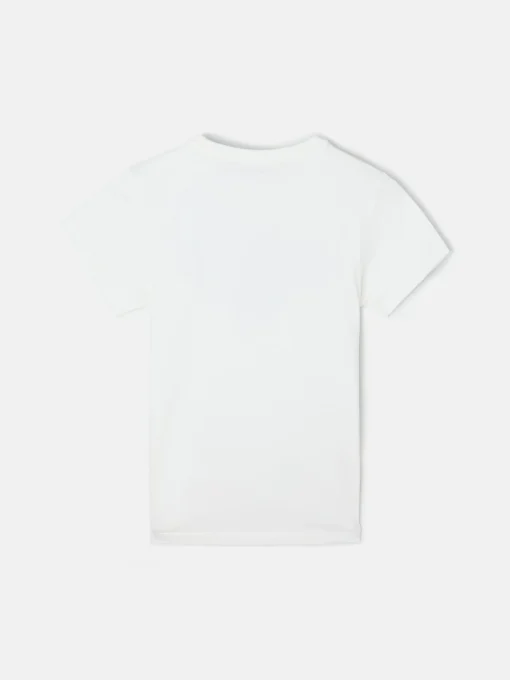 Silbon Camisetas|Chándal-Camiseta kids raqueta media blanca Blanco
