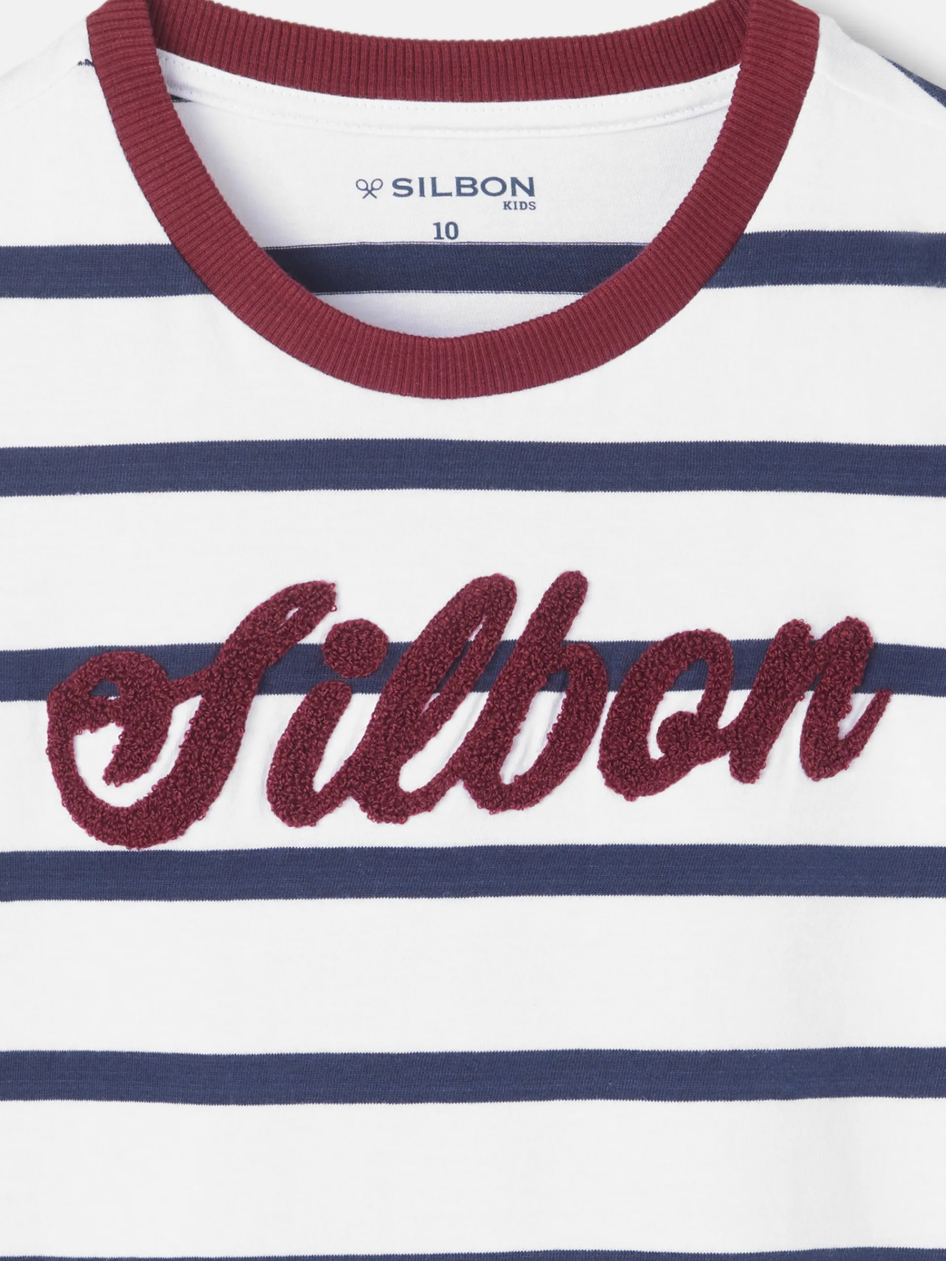 Silbon Camisetas-Camiseta kids raya marinas Azul marino