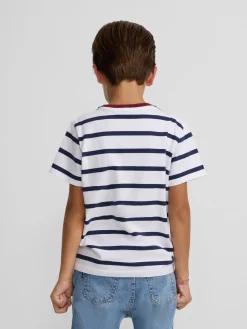 Silbon Camisetas-Camiseta kids raya marinas Azul marino