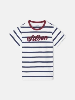 Silbon Camisetas-Camiseta kids raya marinas Azul marino