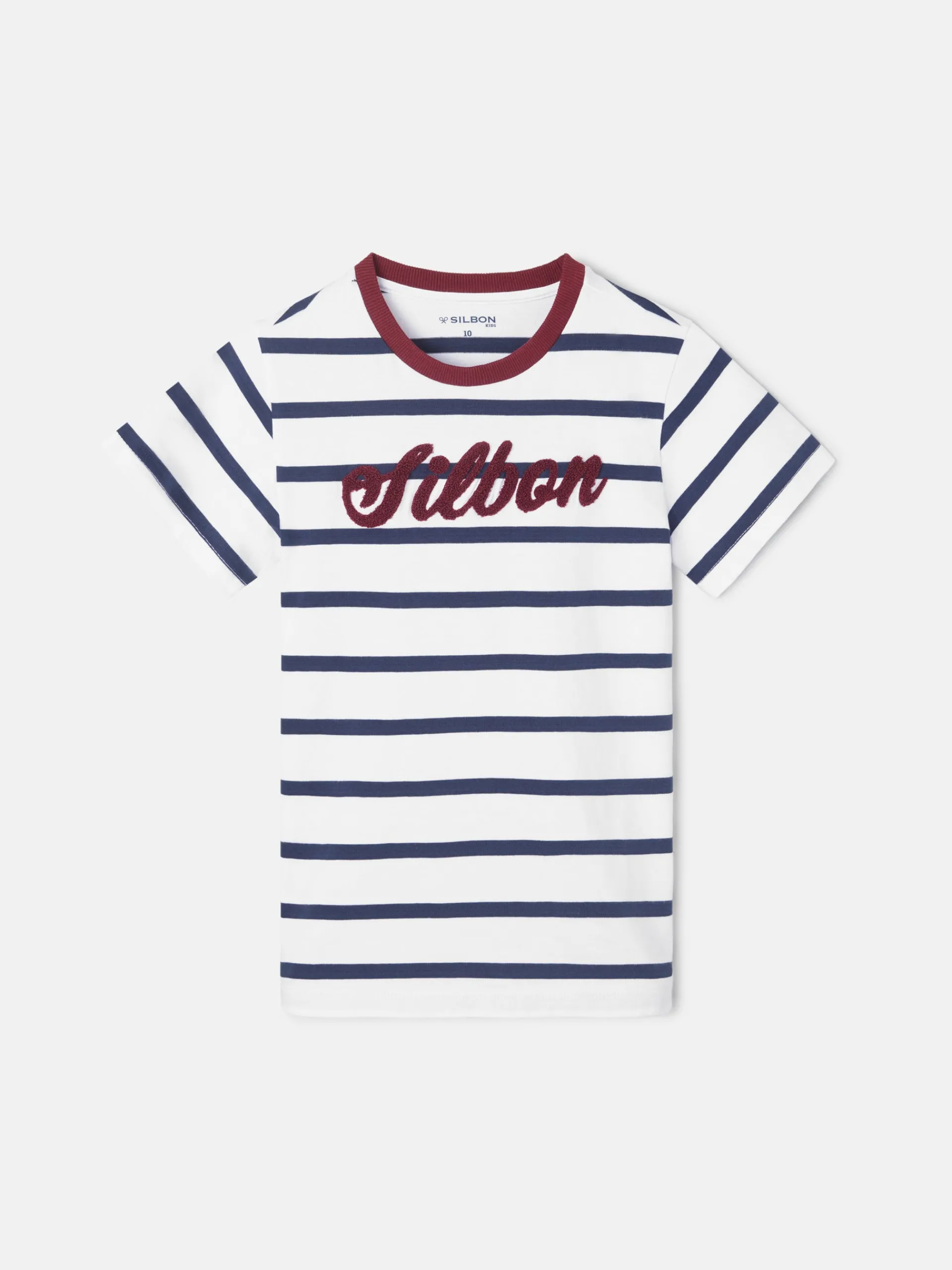 Silbon Camisetas-Camiseta kids raya marinas Azul marino