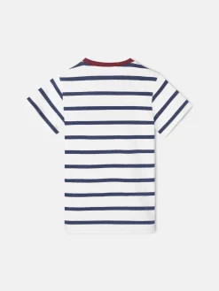 Silbon Camisetas-Camiseta kids raya marinas Azul marino
