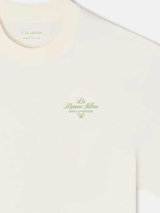 Silbon Smart Casual·Camisetas-Camiseta la maison Crema