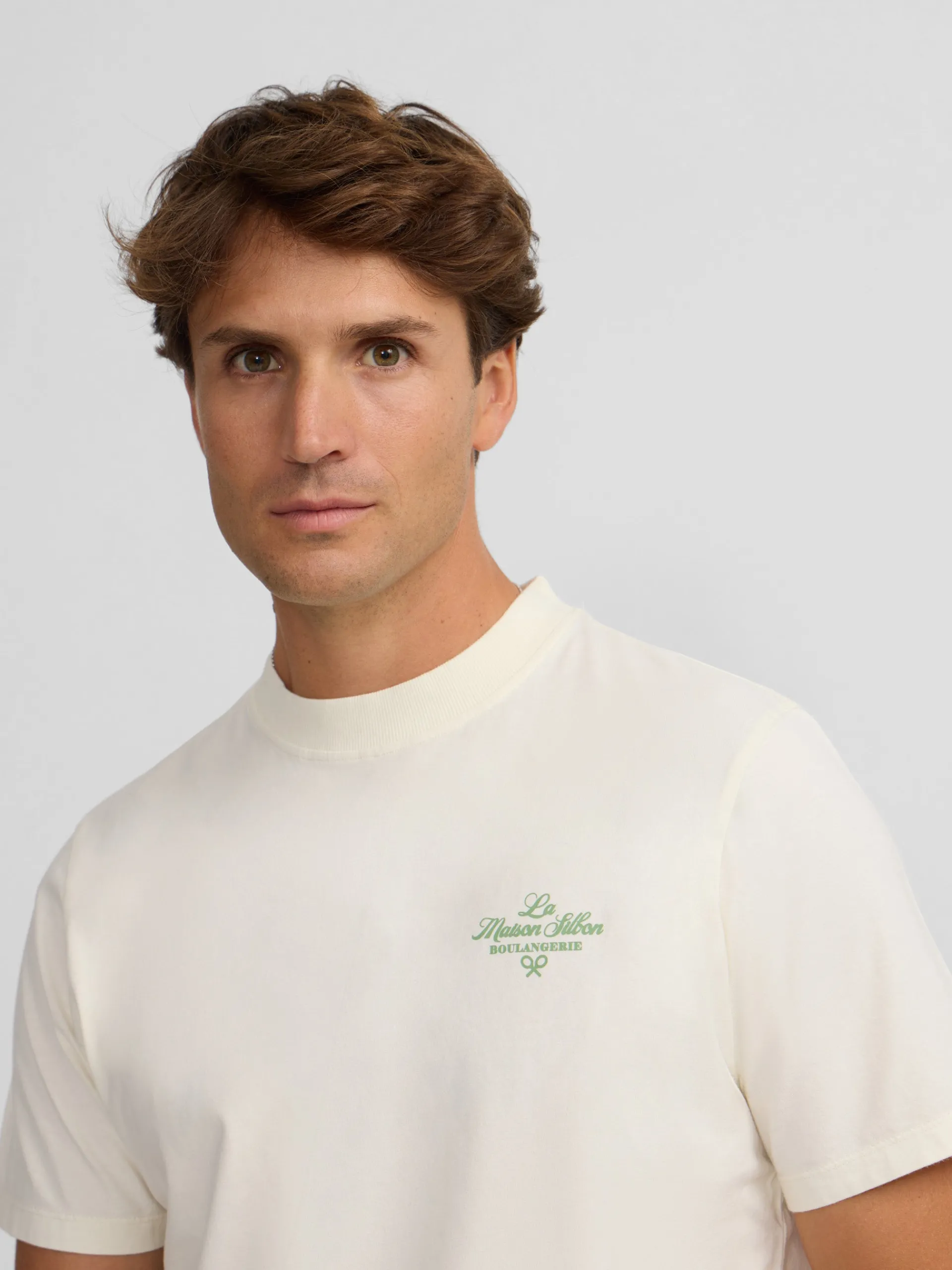 Silbon Smart Casual·Camisetas-Camiseta la maison Crema