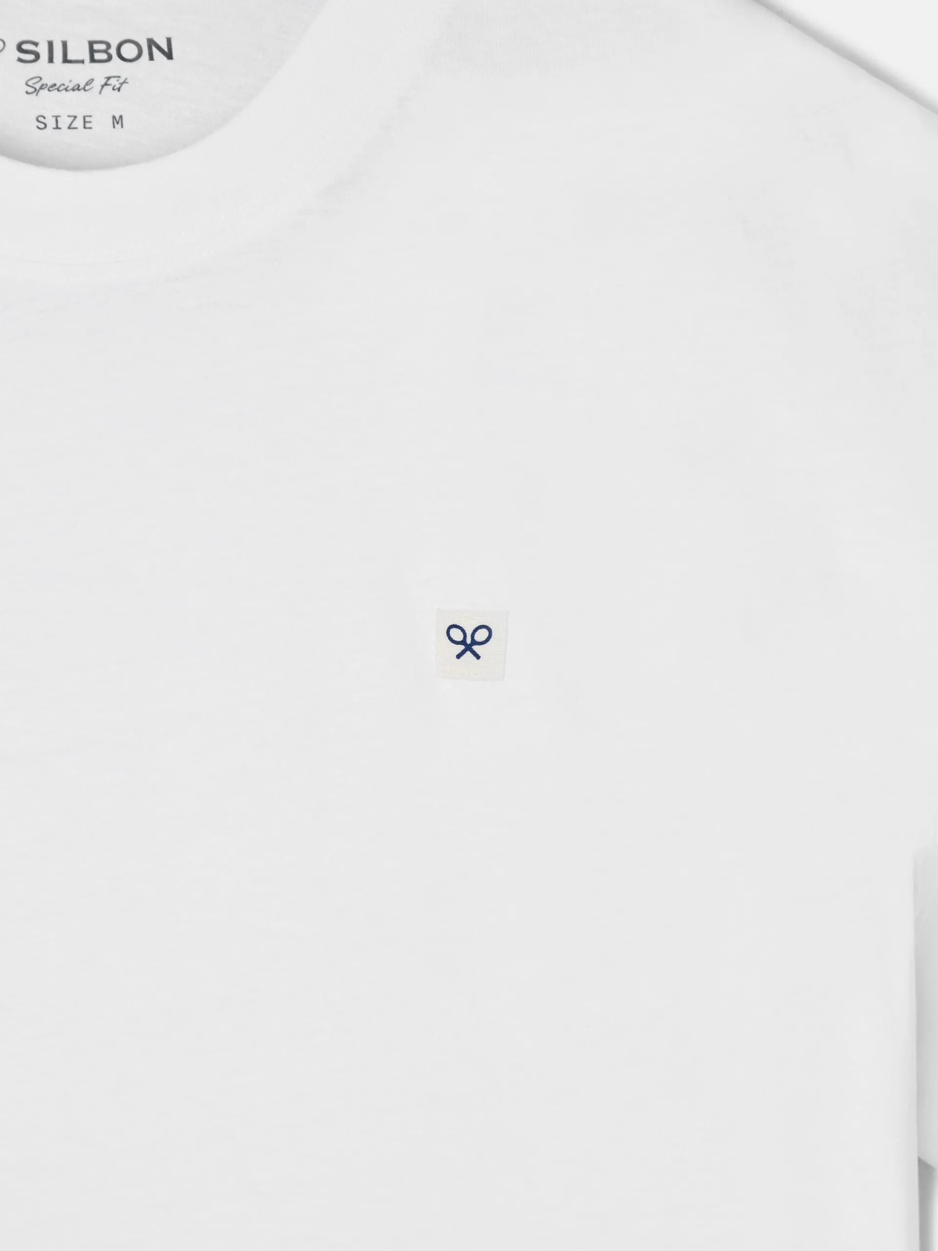 Silbon Smart Casual·Camisetas-Camiseta lisa miniparche blanca Blanco