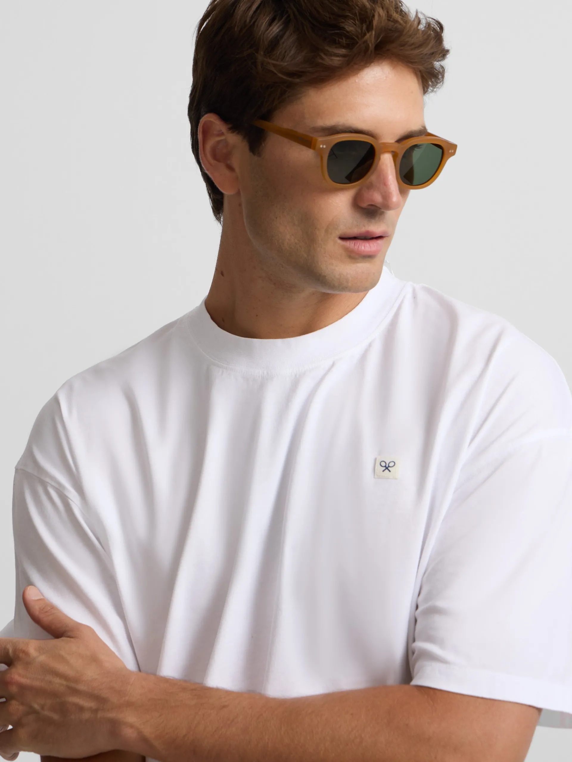 Silbon Smart Casual·Camisetas-Camiseta lisa miniparche blanca Blanco