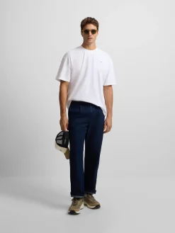 Silbon Smart Casual·Camisetas-Camiseta lisa miniparche blanca Blanco