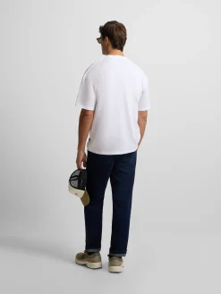 Silbon Smart Casual·Camisetas-Camiseta lisa miniparche blanca Blanco