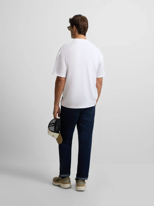 Silbon Smart Casual·Camisetas-Camiseta lisa miniparche blanca Blanco