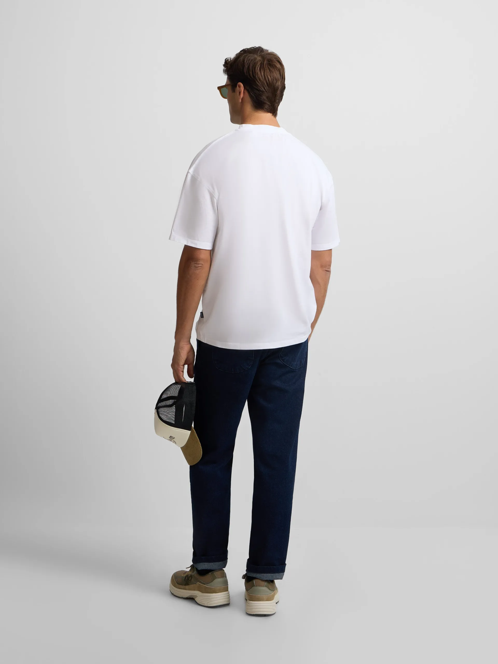 Silbon Smart Casual·Camisetas-Camiseta lisa miniparche blanca Blanco