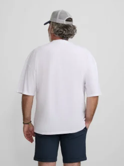 Silbon Smart Casual·Camisetas-Camiseta lisa miniparche blanca Blanco