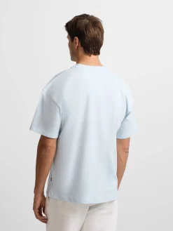 Silbon Smart Casual·Camisetas-Camiseta lisa miniparche azul claro Azul&nbsp;claro