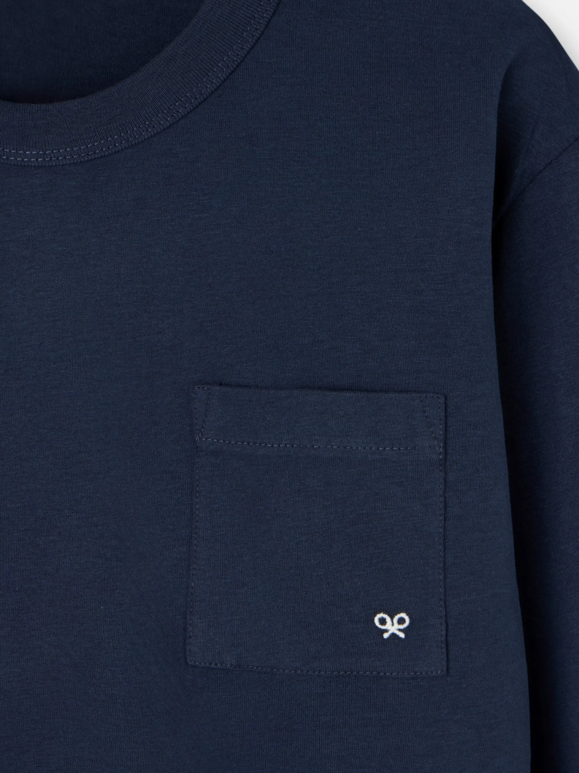 Silbon Smart Casual·Camisetas-Camiseta manga larga bolsillo azul marino Azul marino