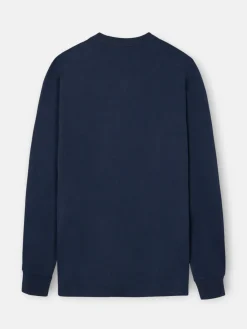 Silbon Smart Casual·Camisetas-Camiseta manga larga bolsillo azul marino Azul marino