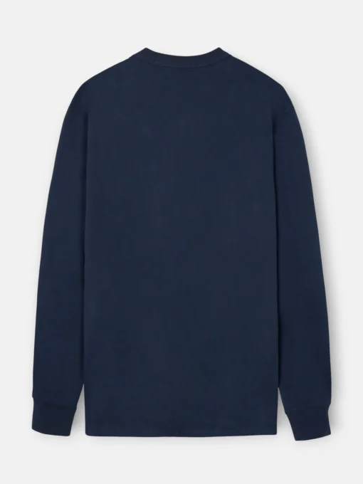 Silbon Smart Casual·Camisetas-Camiseta manga larga bolsillo azul marino Azul marino