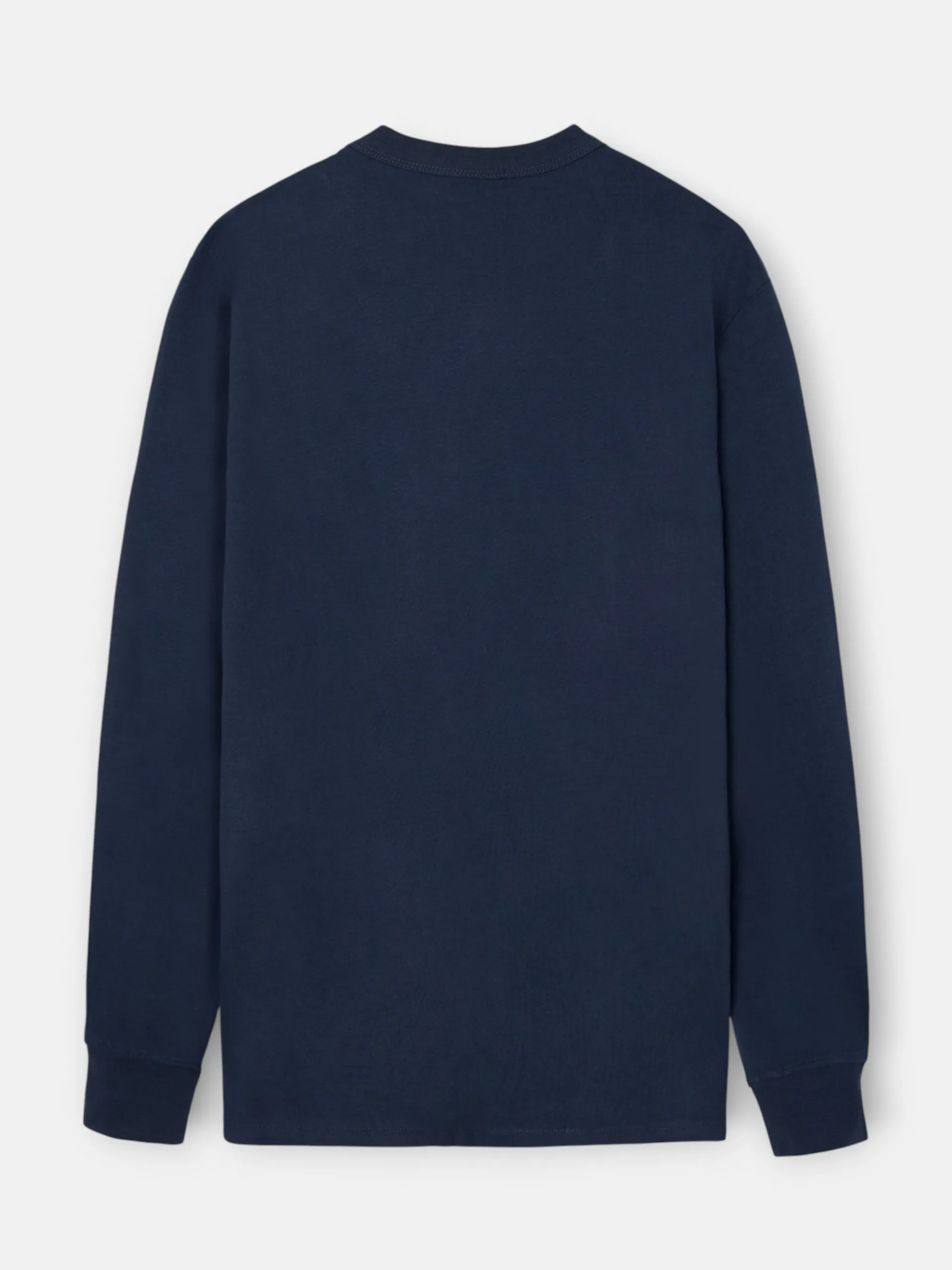 Silbon Smart Casual·Camisetas-Camiseta manga larga bolsillo azul marino Azul marino