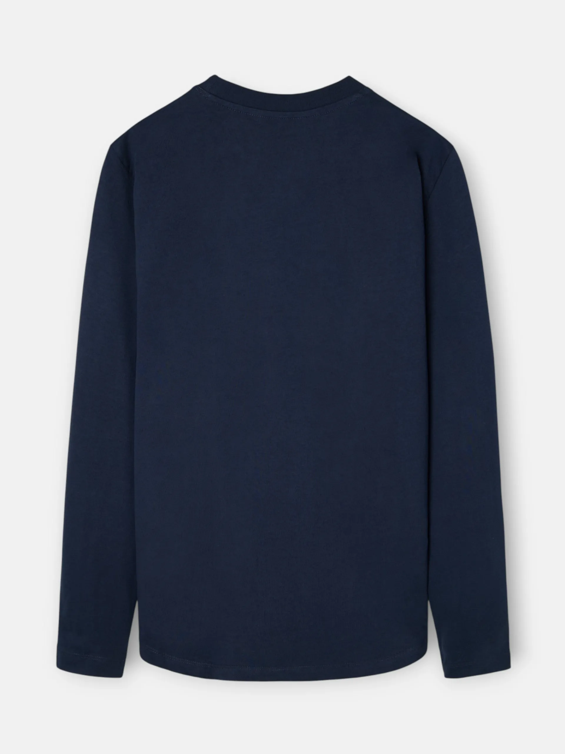 Silbon Smart Casual·Camisetas-Camiseta manga larga logo medio azul marino Azul marino
