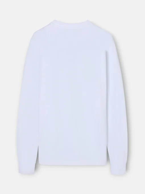 Silbon Smart Casual·Camisetas-Camiseta manga larga minilogo blanca Blanco