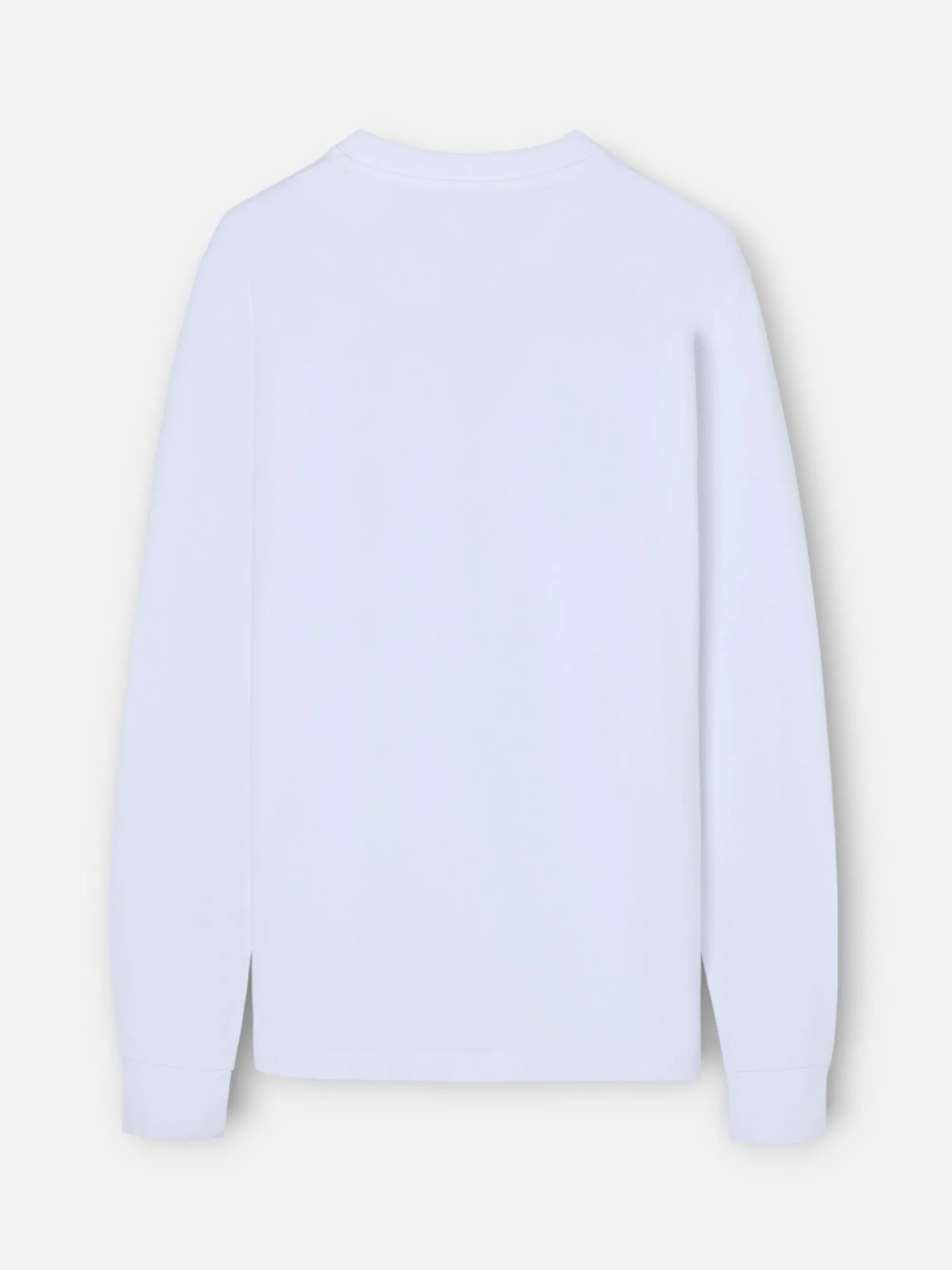 Silbon Smart Casual·Camisetas-Camiseta manga larga minilogo blanca Blanco