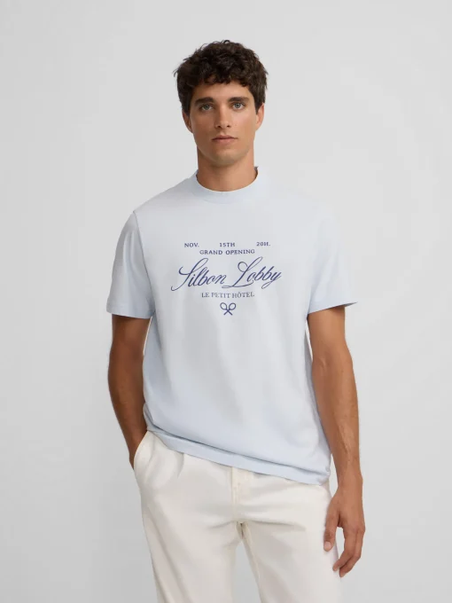 Silbon Smart Casual·Camisetas-Camiseta petit hotel azul claro Azul claro