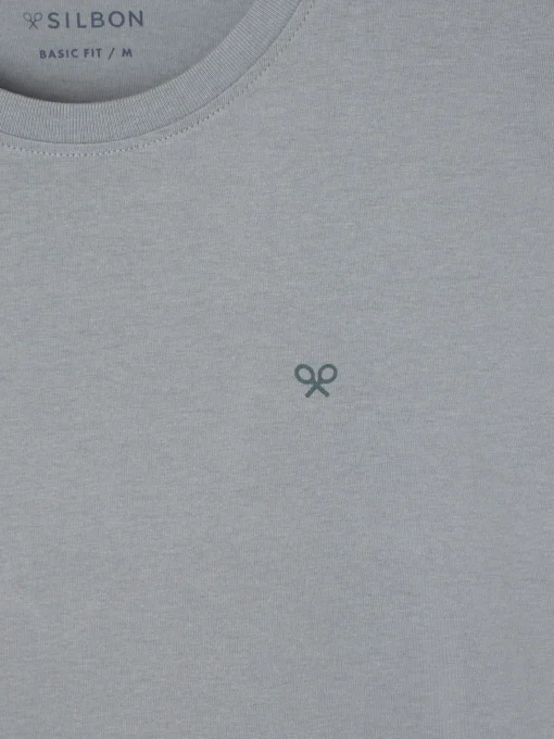 Silbon Smart Casual·Camisetas-Camiseta pixel etnico azul Gris