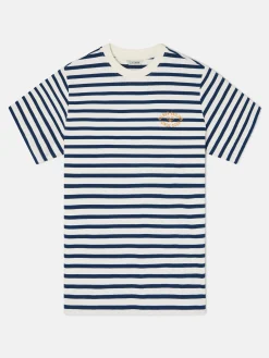 Silbon Smart Casual·Camisetas-Camiseta raya media azul marino Azul marino