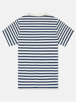 Silbon Smart Casual·Camisetas-Camiseta raya media azul marino Azul marino