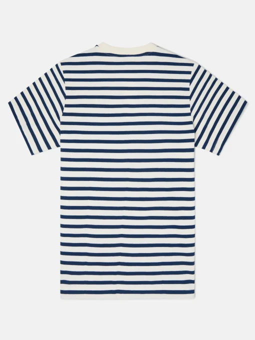 Silbon Smart Casual·Camisetas-Camiseta raya media azul marino Azul marino