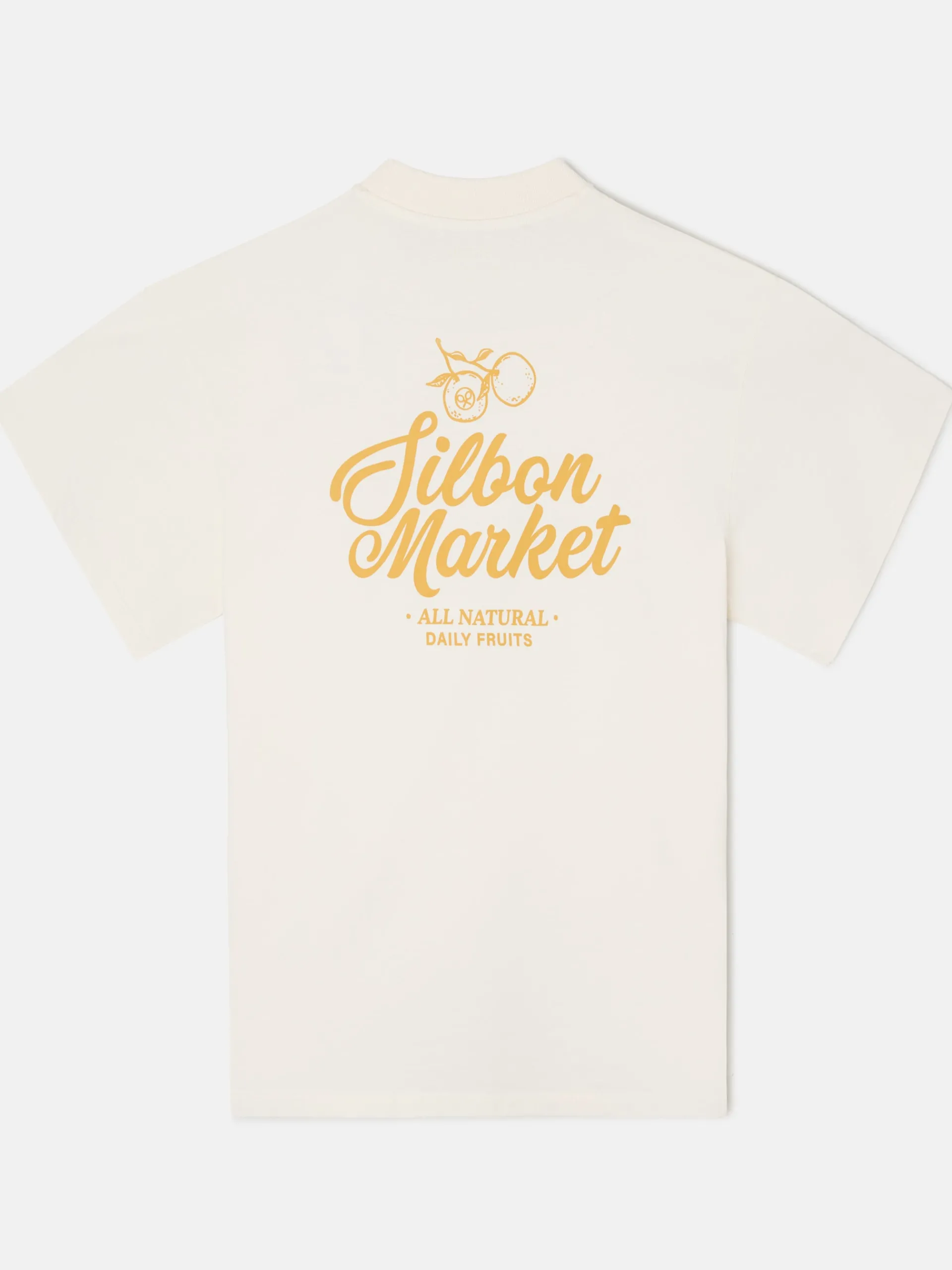 Silbon Camisetas|Smart Casual·Camisetas-Camiseta relaxed fit market Crema