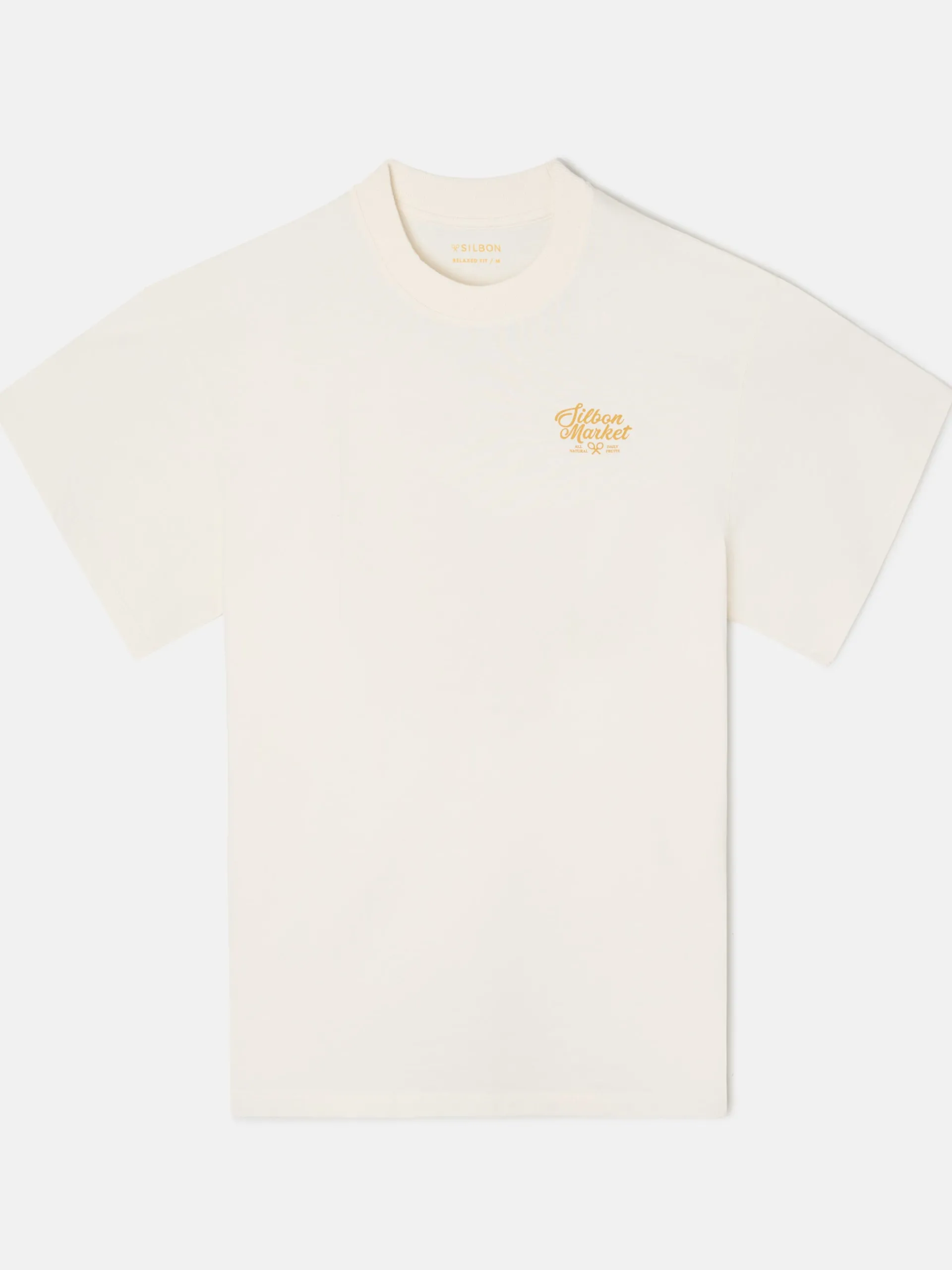 Silbon Camisetas|Smart Casual·Camisetas-Camiseta relaxed fit market Crema