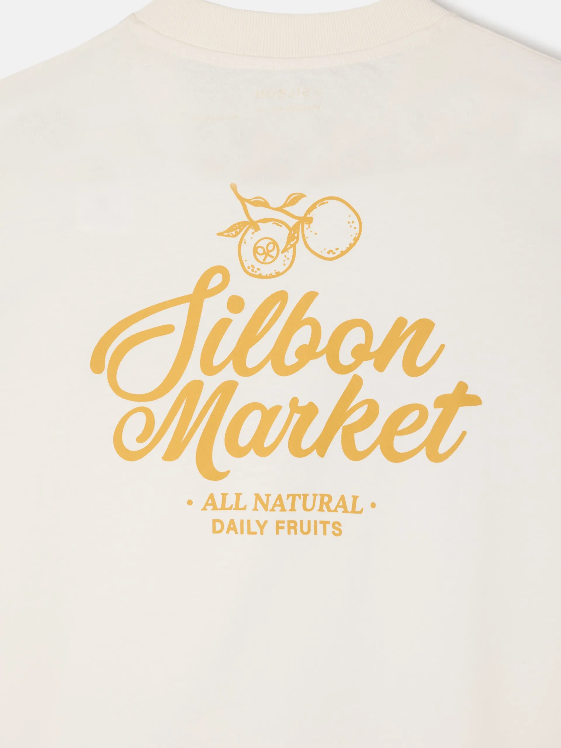 Silbon Camisetas|Smart Casual·Camisetas-Camiseta relaxed fit market Crema