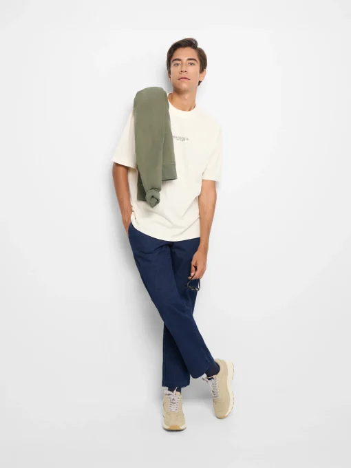 Silbon Camisetas|Smart Casual·Camisetas-Camiseta relaxed fit museum Ecru