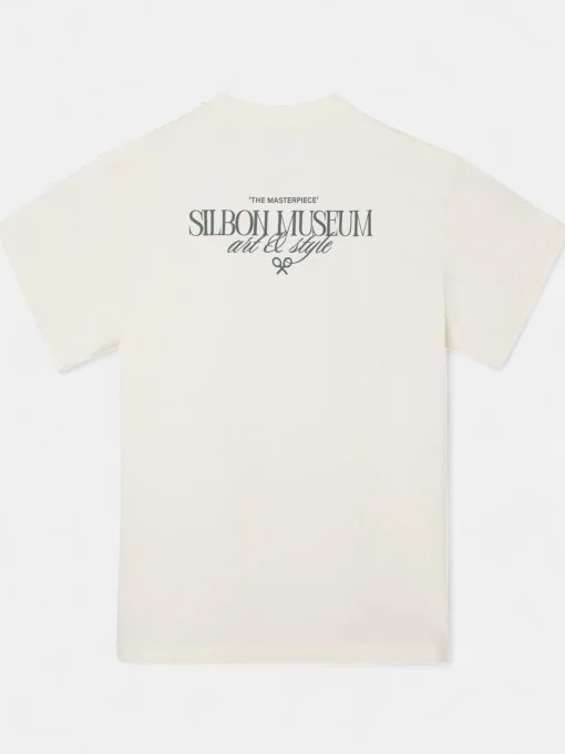 Silbon Camisetas|Smart Casual·Camisetas-Camiseta relaxed fit museum Ecru