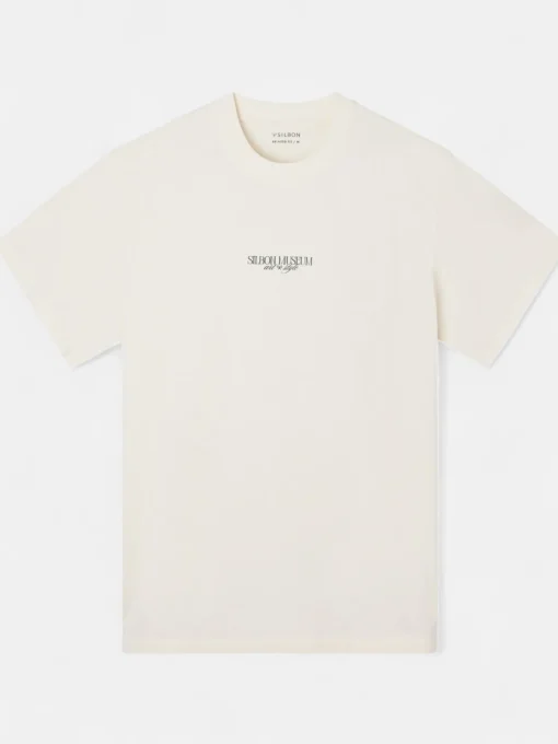 Silbon Camisetas|Smart Casual·Camisetas-Camiseta relaxed fit museum Ecru