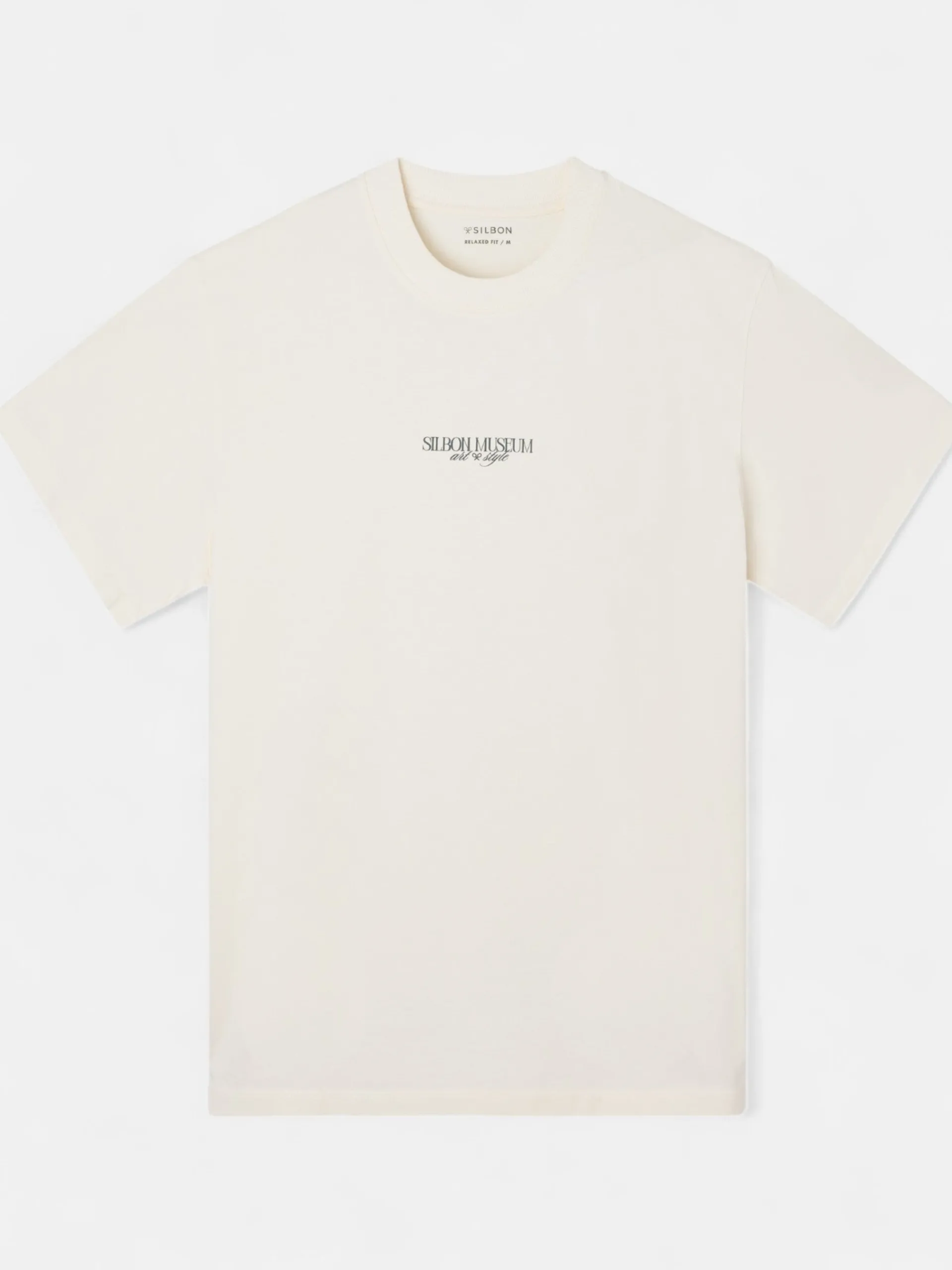 Silbon Camisetas|Smart Casual·Camisetas-Camiseta relaxed fit museum Ecru