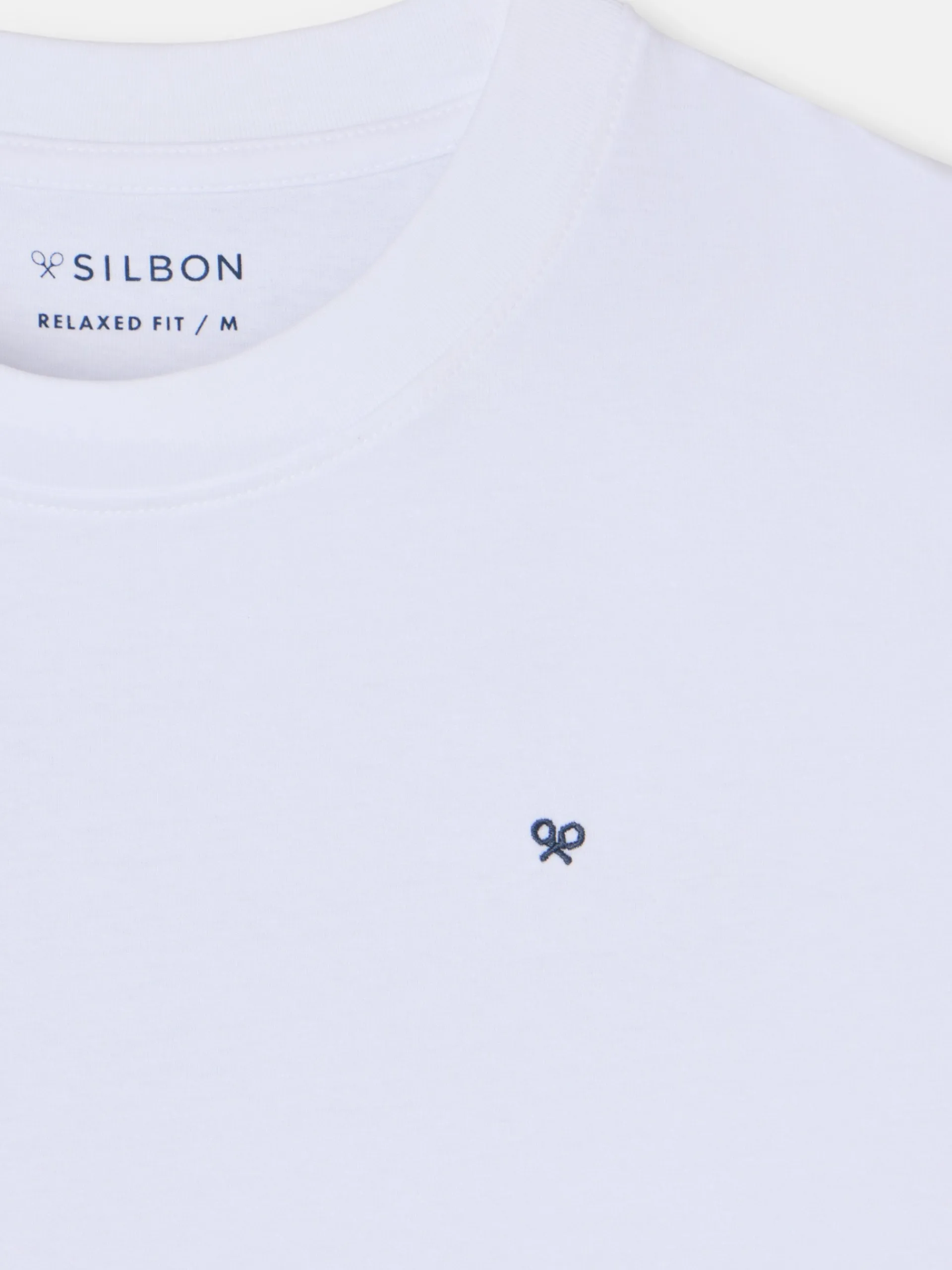 Silbon Camisetas|Smart Casual·Camisetas-Camiseta relaxed fit sport college Blanco