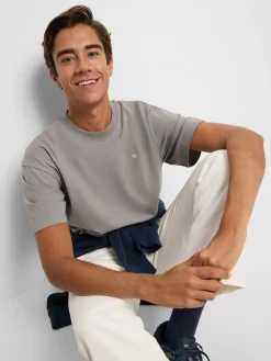 Silbon Camisetas|Smart Casual·Camisetas-Camiseta relaxed just vibes Gris