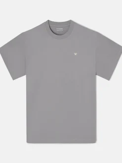 Silbon Camisetas|Smart Casual·Camisetas-Camiseta relaxed just vibes Gris