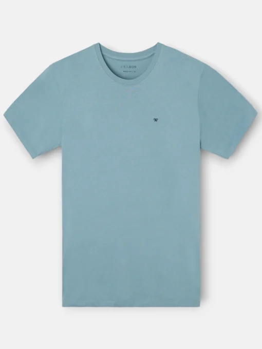 Silbon Smart Casual·Camisetas-Camiseta minilogo azul indigo Azul indigo
