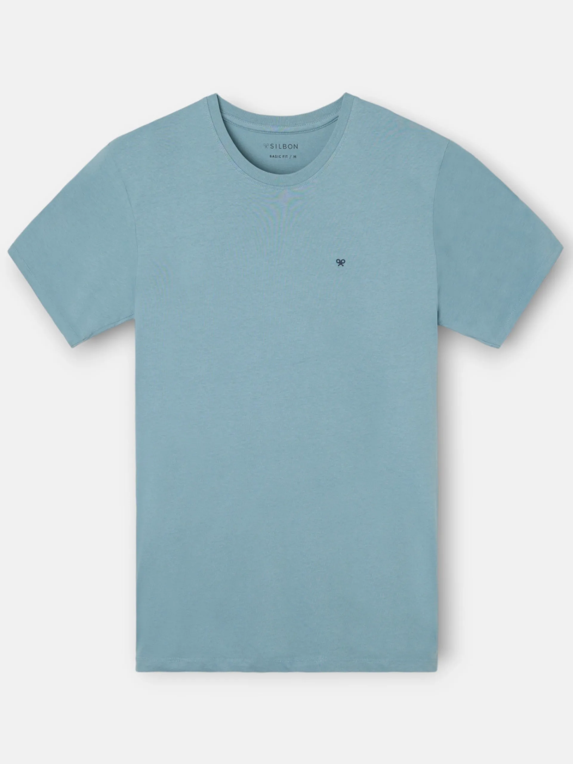 Silbon Smart Casual·Camisetas-Camiseta minilogo azul indigo Azul indigo