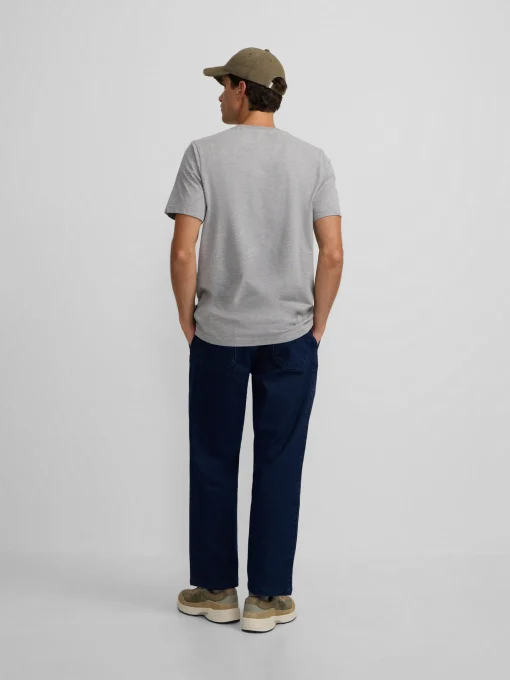 Silbon Smart Casual·Camisetas-Camiseta minilogo Gris