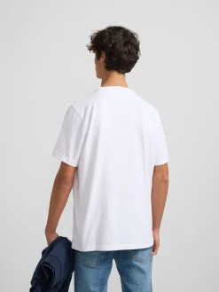 Silbon Smart Casual·Camisetas-Camiseta raqueta media blanca Blanco