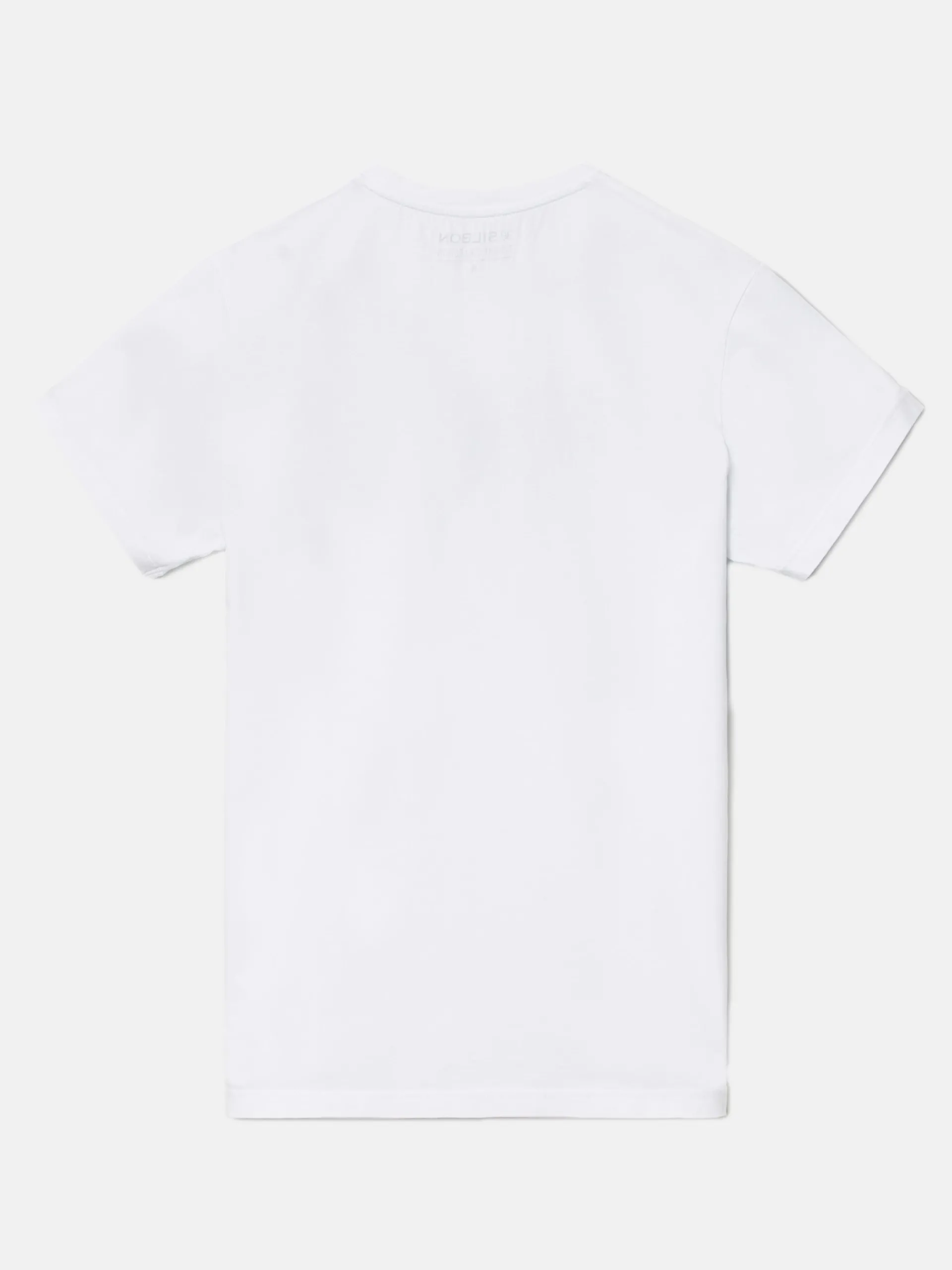 Silbon Smart Casual·Camisetas-Camiseta raqueta media blanca Blanco