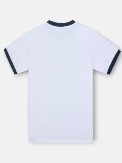 Silbon Smart Casual·Camisetas-Camiseta retro patch blanca Blanco