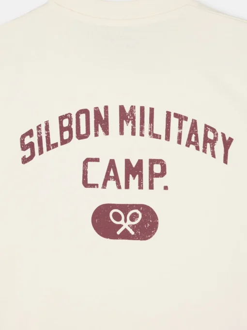 Silbon Smart Casual·Camisetas-Camiseta special fit military camp Crema