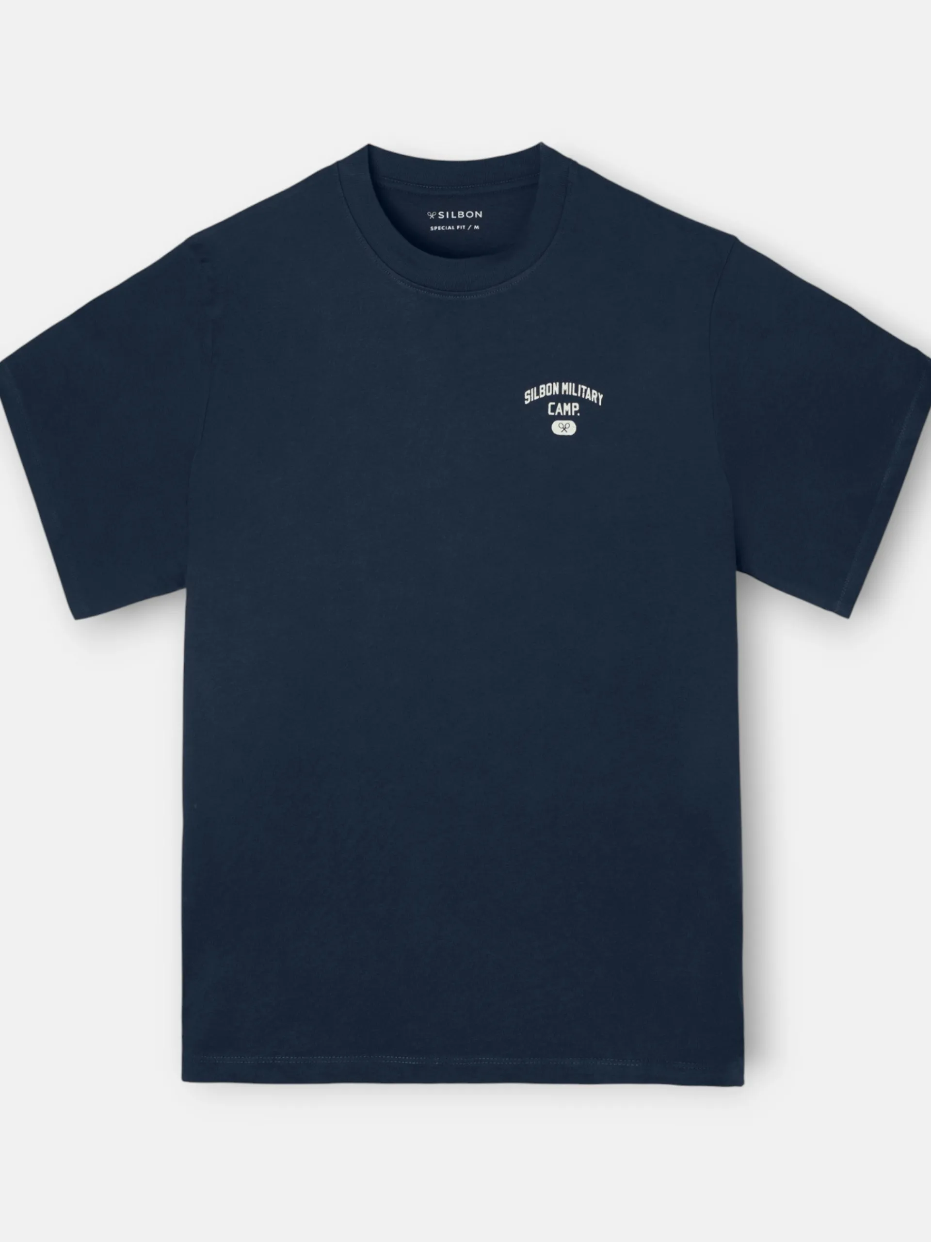 Silbon Smart Casual·Camisetas-Camiseta special fit military camp azul marino Azul marino